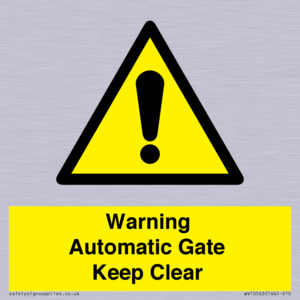 Warning Automatic Gate Keep Clear
